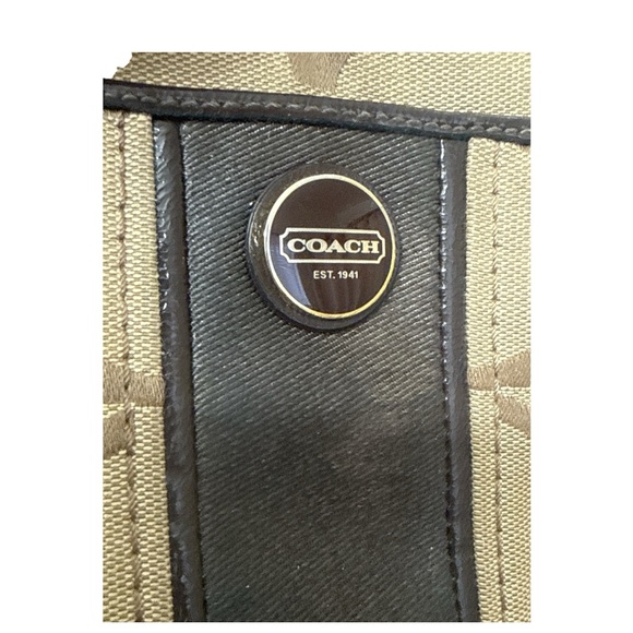 Coach Black and Tan Bag with Logo Accent - Picture 4 of 6